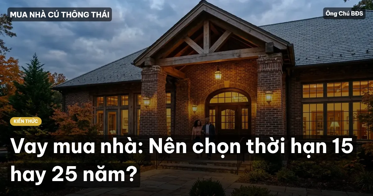 Vay mua nhà: Nên chọn thời hạn 15 hay 25 năm?