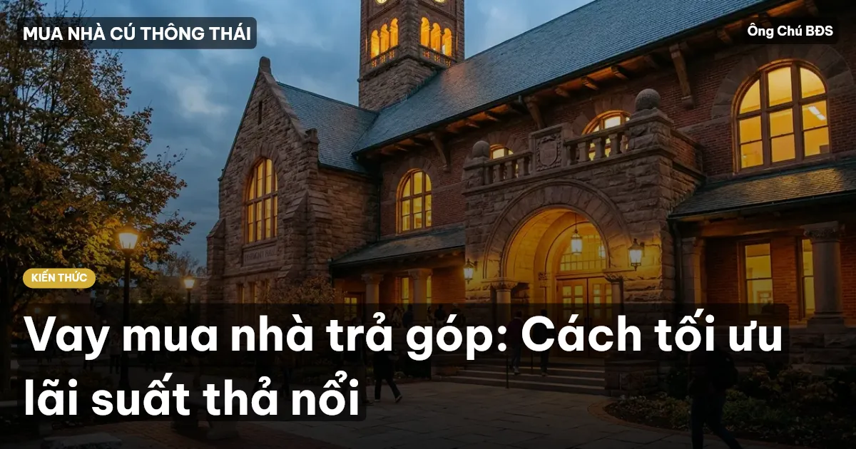 Vay mua nhà trả góp: Cách tối ưu lãi suất thả nổi
