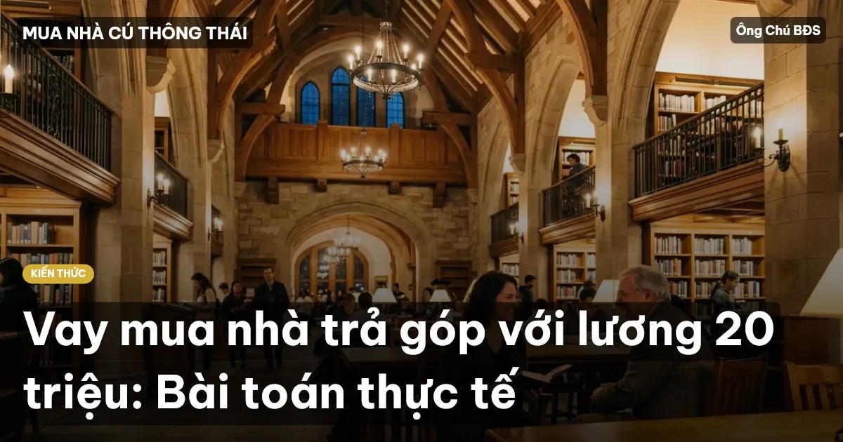 Vay mua nhà trả góp với lương 20 triệu: Bài toán thực tế