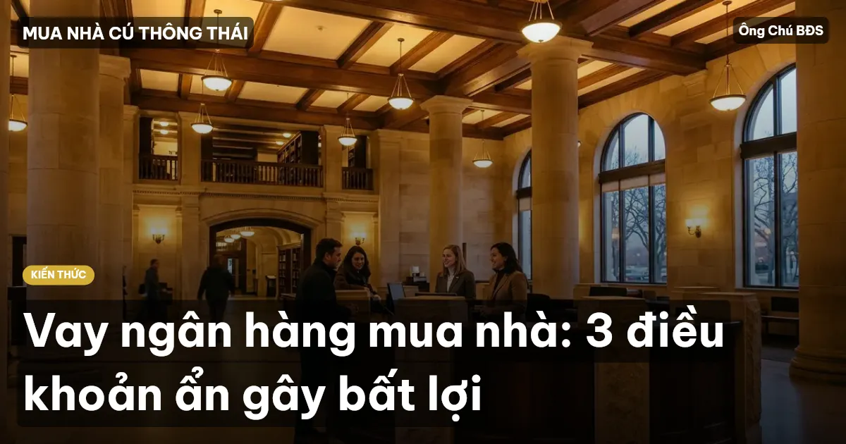 Vay ngân hàng mua nhà: 3 điều khoản ẩn gây bất lợi