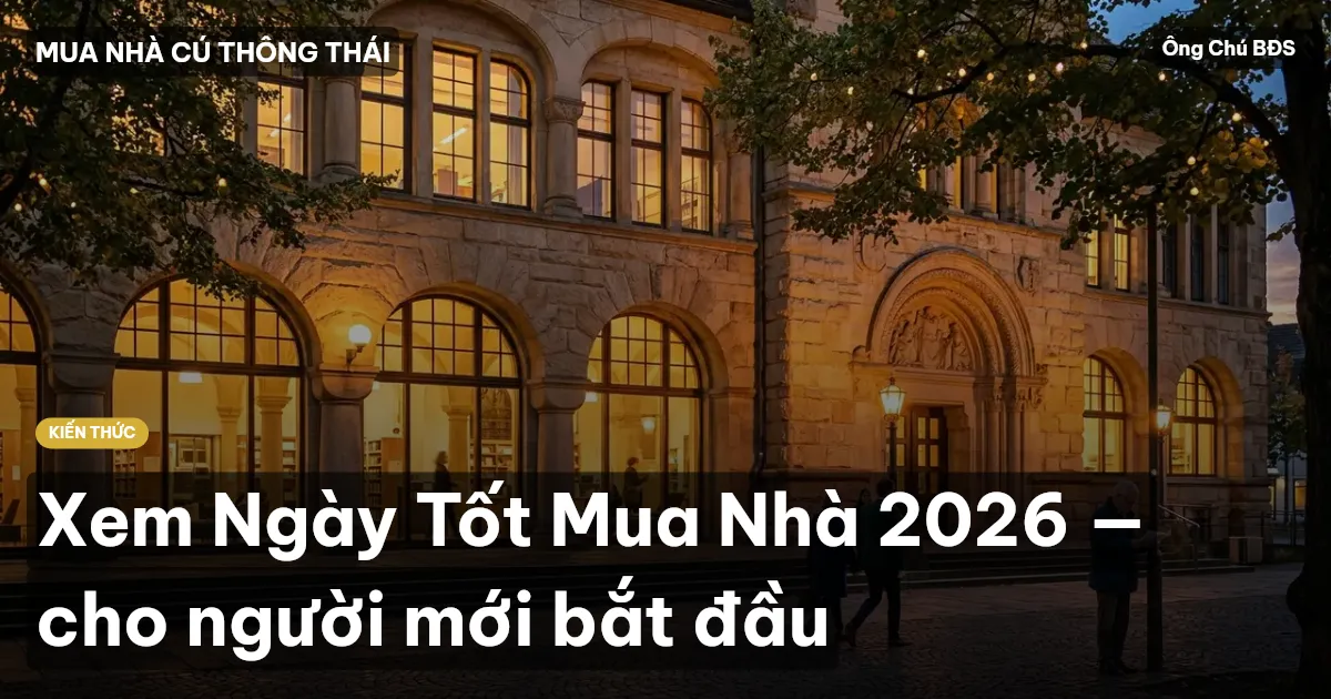 Xem Ngày Tốt Mua Nhà 2026 — cho người mới bắt đầu