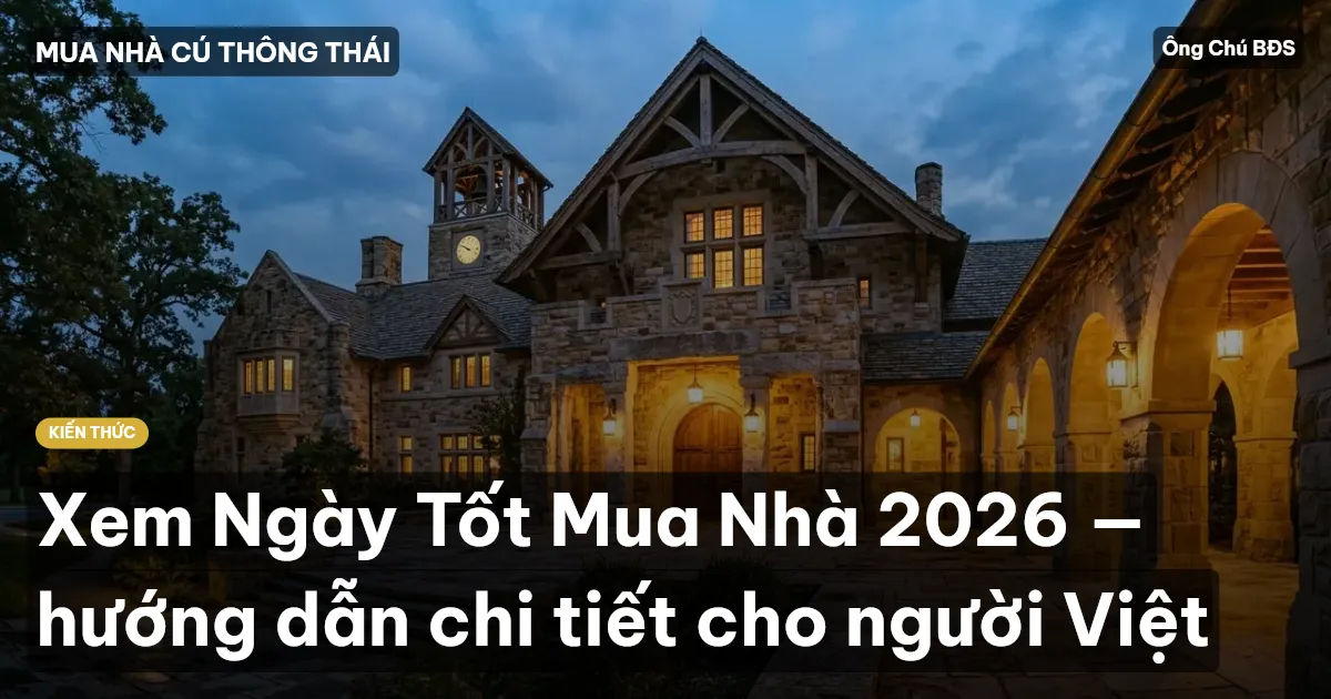 Xem Ngày Tốt Mua Nhà 2026 — hướng dẫn chi tiết cho người Việt
