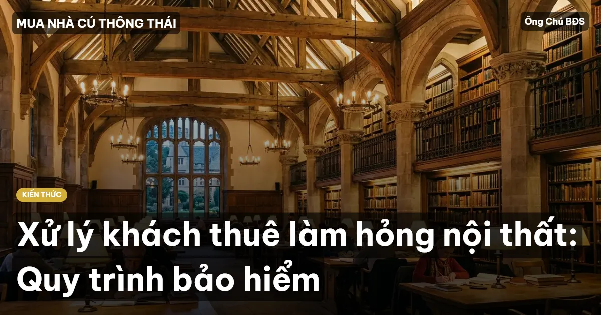 Xử lý khách thuê làm hỏng nội thất: Quy trình bảo hiểm