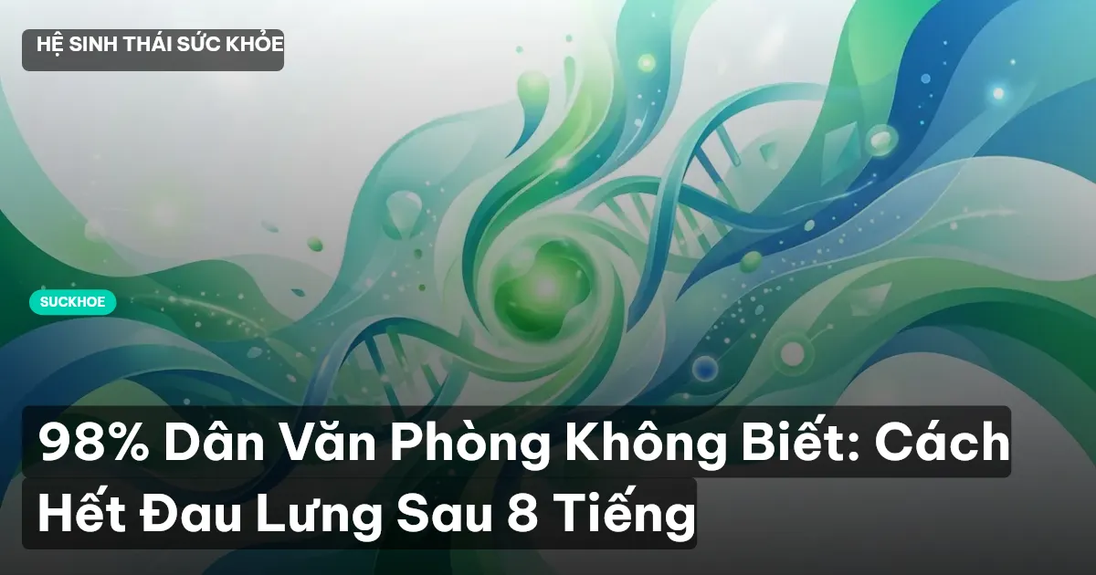 98% Dân Văn Phòng Không Biết: Cách Hết Đau Lưng Sau 8 Tiếng