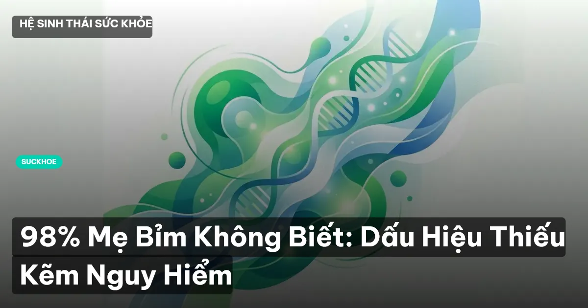98% Mẹ Bỉm Không Biết: Dấu Hiệu Thiếu Kẽm Nguy Hiểm
