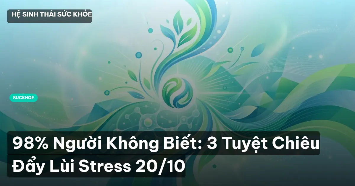 98% Người Không Biết: 3 Tuyệt Chiêu Đẩy Lùi Stress 20/10