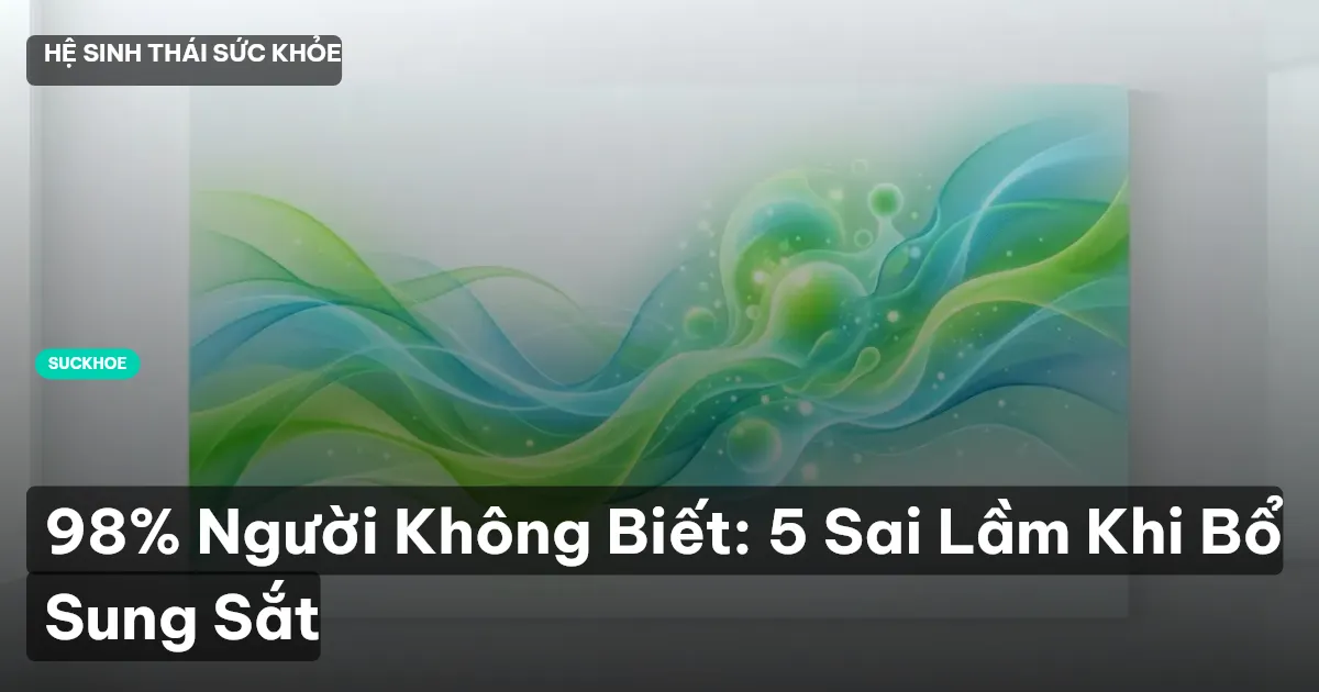 98% Người Không Biết: 5 Sai Lầm Khi Bổ Sung Sắt