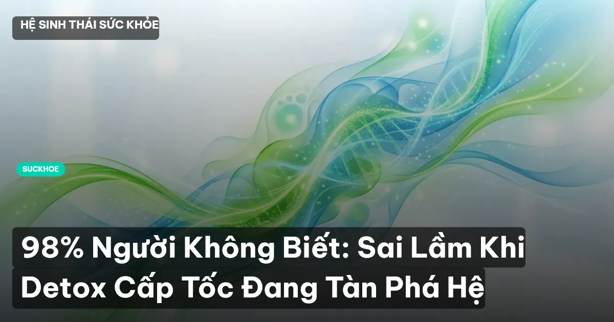 98% Người Không Biết: Sai Lầm Khi Detox Cấp Tốc Đang Tàn Phá Hệ