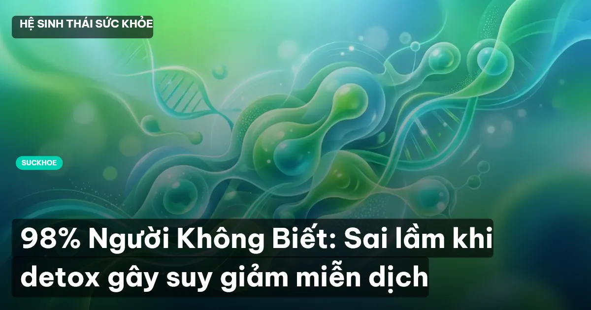 98% Người Không Biết: Sai lầm khi detox gây suy giảm miễn dịch