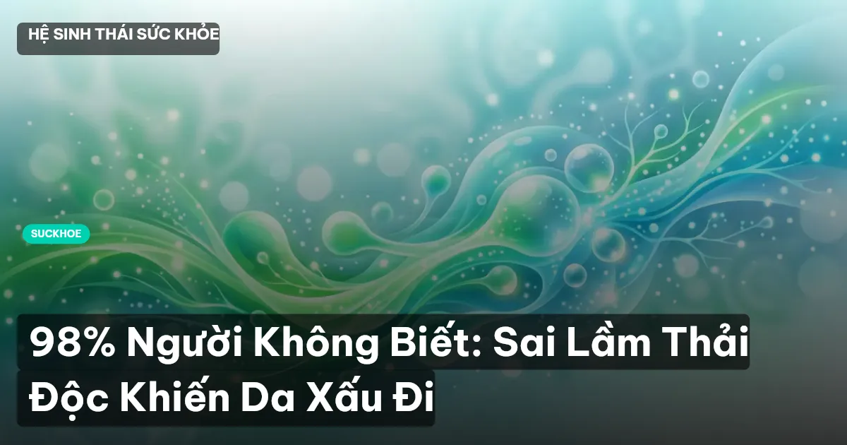 98% Người Không Biết: Sai Lầm Thải Độc Khiến Da Xấu Đi