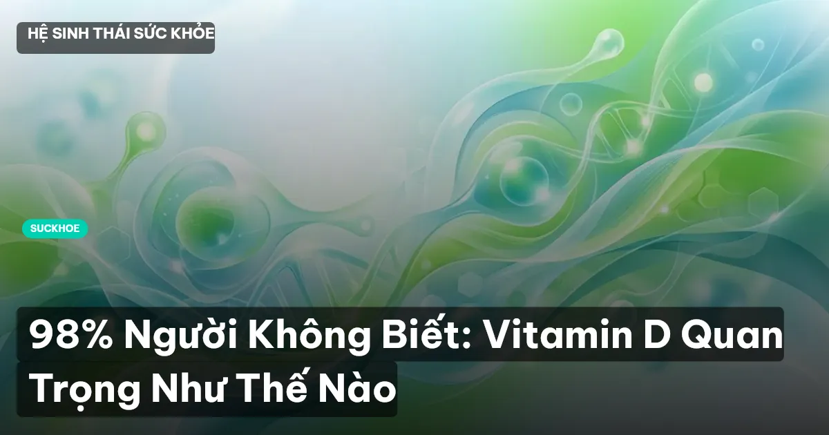 98% Người Không Biết: Vitamin D Quan Trọng Như Thế Nào
