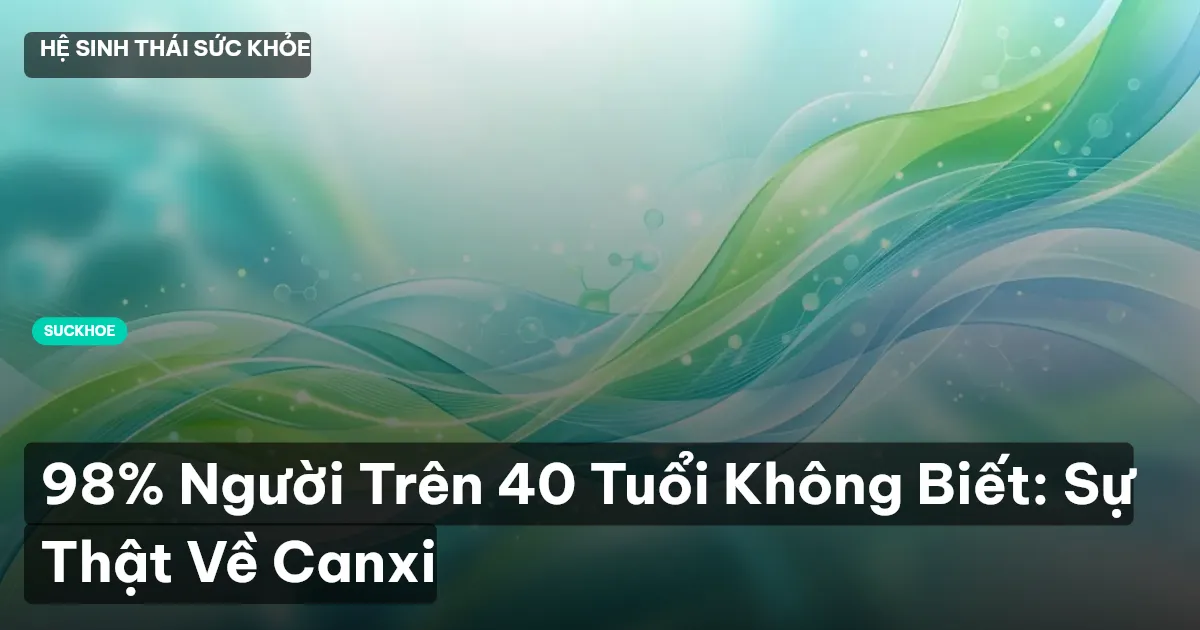 98% Người Trên 40 Tuổi Không Biết: Sự Thật Về Canxi