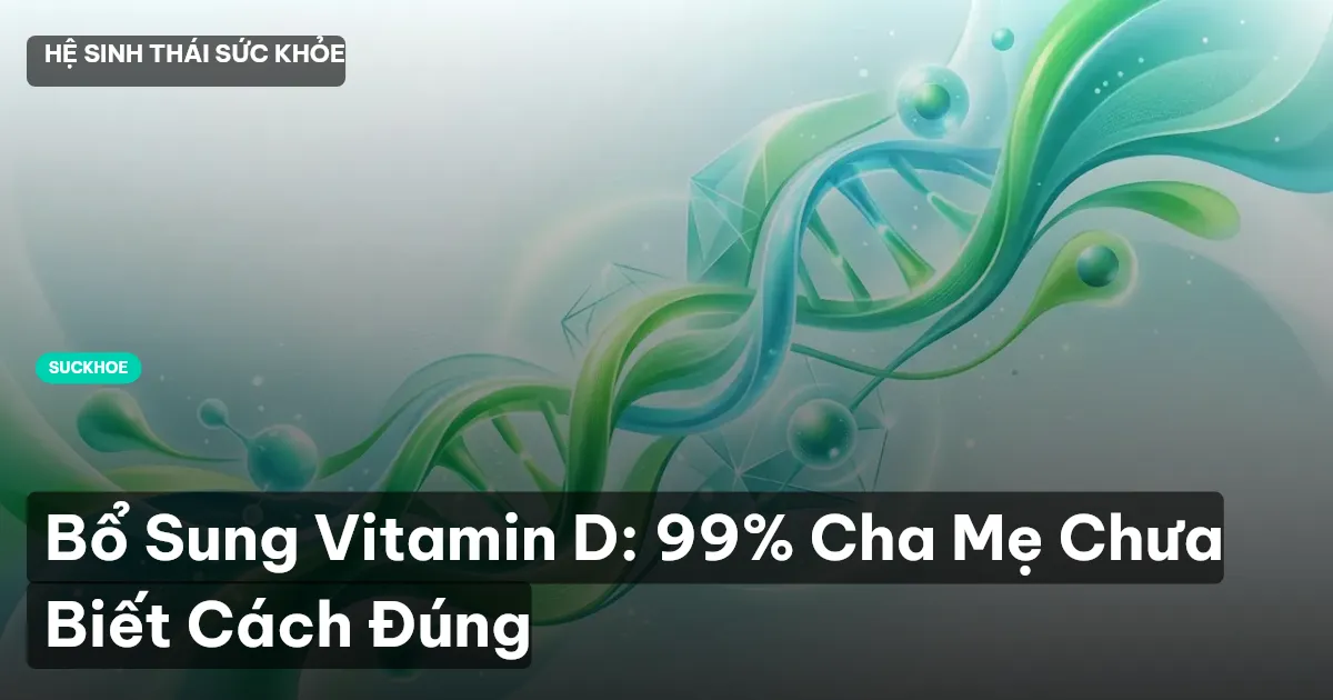 Bổ Sung Vitamin D: 99% Cha Mẹ Chưa Biết Cách Đúng
