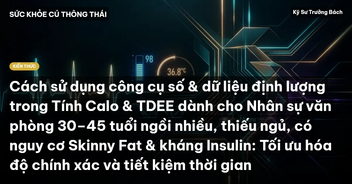 Cách sử dụng công cụ số & dữ liệu định lượng trong Tính Calo & TDEE dành cho Nhân sự văn phòng 30–45 tuổi ngồi nhiều, thiếu ngủ, có nguy cơ Skinny Fat & kháng Insulin: Tối ưu hóa độ chính xác và tiết kiệm thời gian