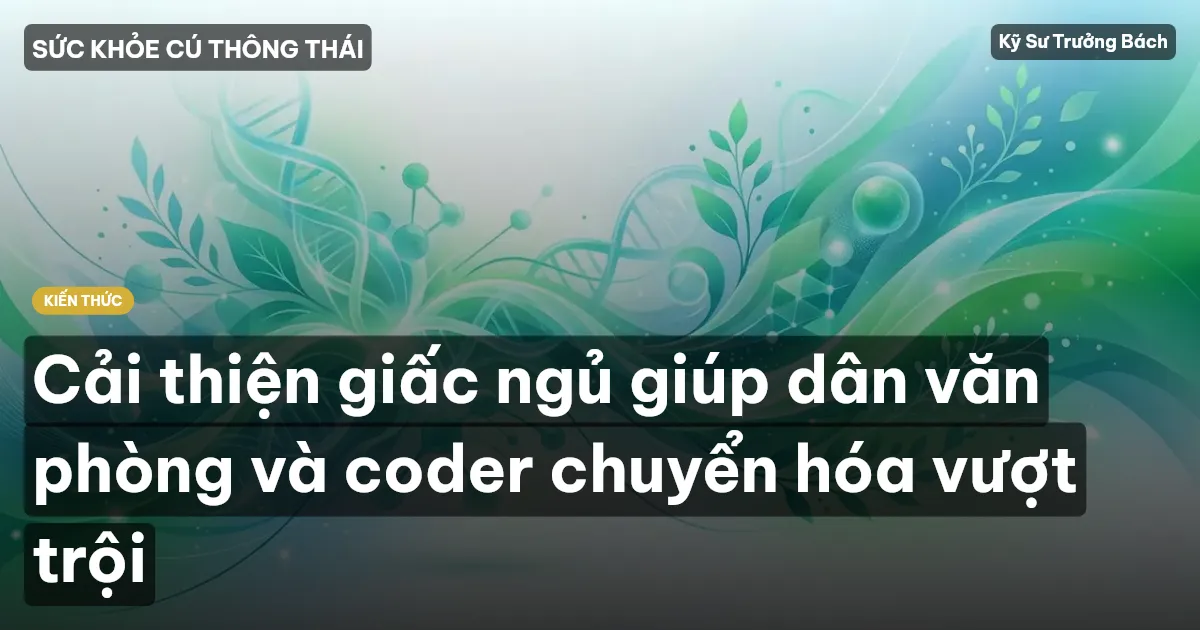 Cải thiện giấc ngủ giúp dân văn phòng và coder chuyển hóa vượt trội