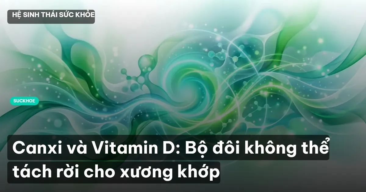 Canxi và Vitamin D: Bộ đôi không thể tách rời cho xương khớp