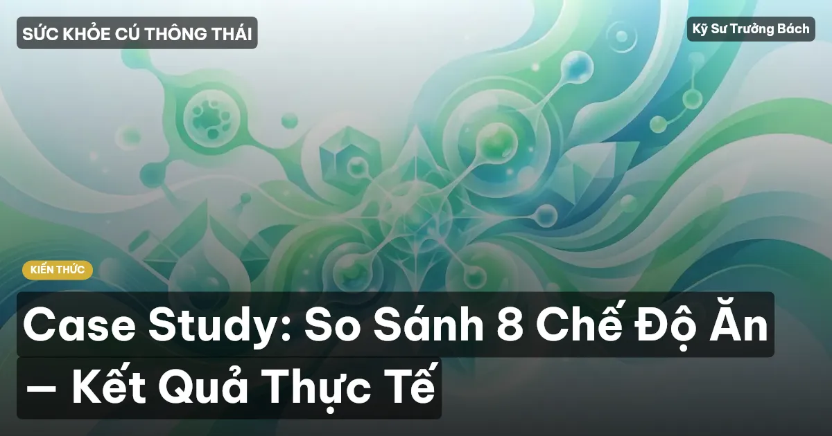Case Study: So Sánh 8 Chế Độ Ăn — Kết Quả Thực Tế