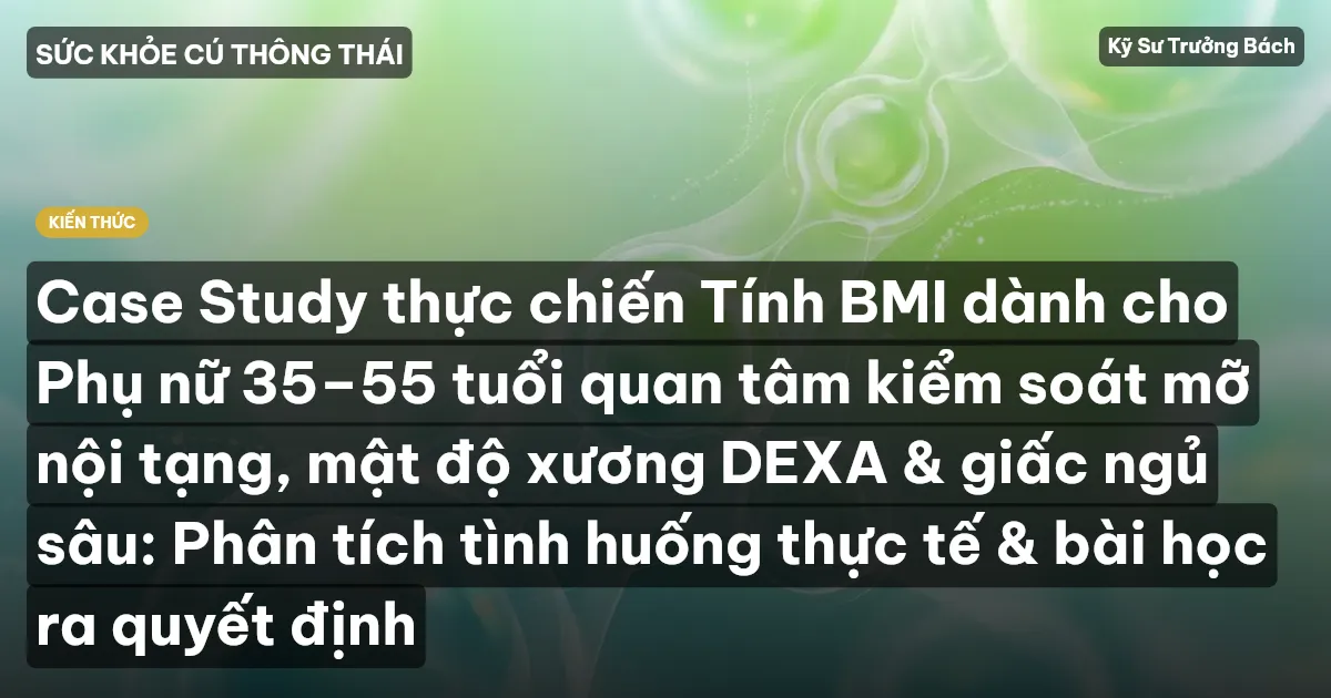 Case Study thực chiến Tính BMI dành cho Phụ nữ 35–55 tuổi quan tâm kiểm soát mỡ nội tạng, mật độ xương DEXA & giấc ngủ sâu: Phân tích tình huống thực tế & bài học ra quyết định
