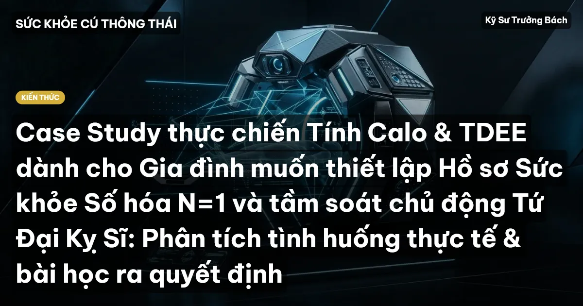 Case Study thực chiến Tính Calo & TDEE dành cho Gia đình muốn thiết lập Hồ sơ Sức khỏe Số hóa N=1 và tầm soát chủ động Tứ Đại Kỵ Sĩ: Phân tích tình huống thực tế & bài học ra quyết định
