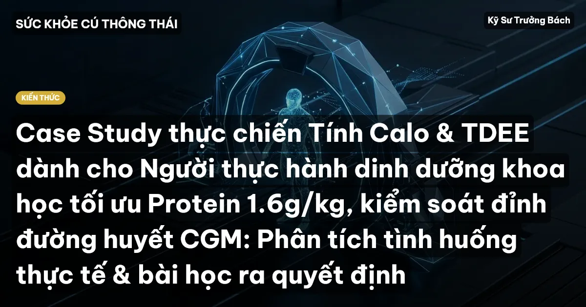 Case Study thực chiến Tính Calo & TDEE dành cho Người thực hành dinh dưỡng khoa học tối ưu Protein 1.6g/kg, kiểm soát đỉnh đường huyết CGM: Phân tích tình huống thực tế & bài học ra quyết định