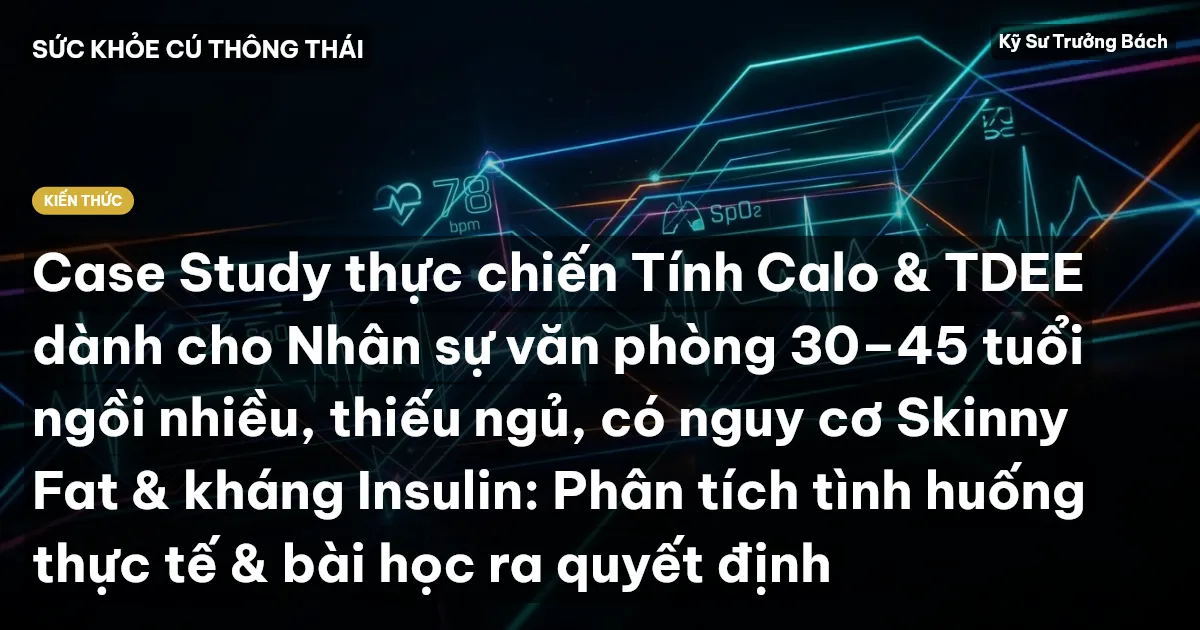 Case Study thực chiến Tính Calo & TDEE dành cho Nhân sự văn phòng 30–45 tuổi ngồi nhiều, thiếu ngủ, có nguy cơ Skinny Fat & kháng Insulin: Phân tích tình huống thực tế & bài học ra quyết định