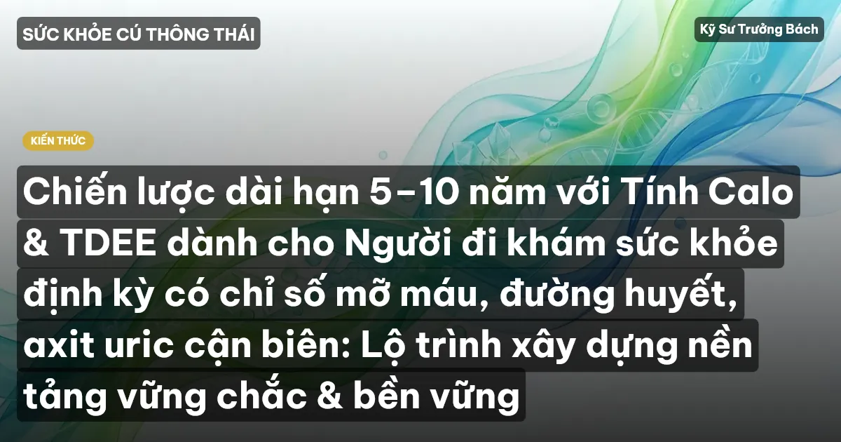 Chiến lược dài hạn 5–10 năm với Tính Calo & TDEE dành cho Người đi khám sức khỏe định kỳ có chỉ số mỡ máu, đường huyết, axit uric cận biên: Lộ trình xây dựng nền tảng vững chắc & bền vững