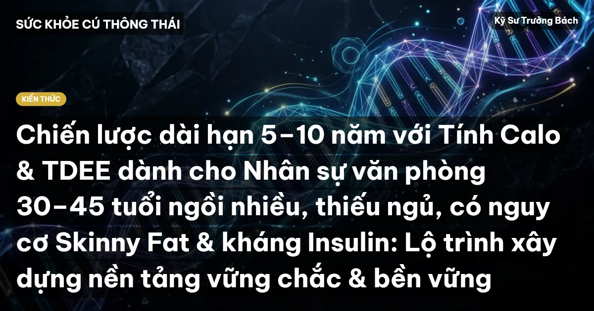 Chiến lược dài hạn 5–10 năm với Tính Calo & TDEE dành cho Nhân sự văn phòng 30–45 tuổi ngồi nhiều, thiếu ngủ, có nguy cơ Skinny Fat & kháng Insulin: Lộ trình xây dựng nền tảng vững chắc & bền vững