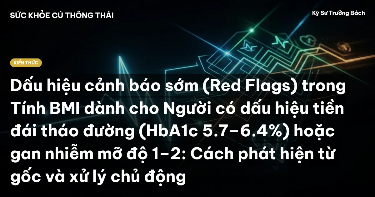 Dấu hiệu cảnh báo sớm (Red Flags) trong Tính BMI dành cho Người có dấu hiệu tiền đái tháo đường (HbA1c 5.7–6.4%) hoặc gan nhiễm mỡ độ 1–2: Cách phát hiện từ gốc và xử lý chủ động