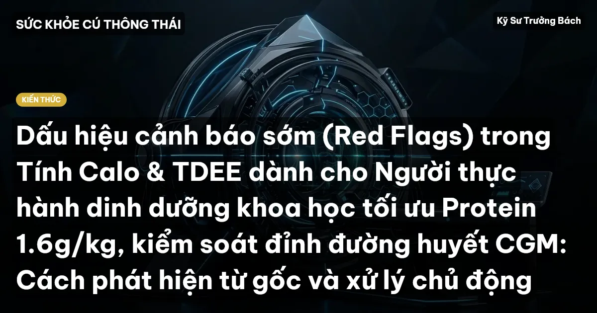 Dấu hiệu cảnh báo sớm (Red Flags) trong Tính Calo & TDEE dành cho Người thực hành dinh dưỡng khoa học tối ưu Protein 1.6g/kg, kiểm soát đỉnh đường huyết CGM: Cách phát hiện từ gốc và xử lý chủ động