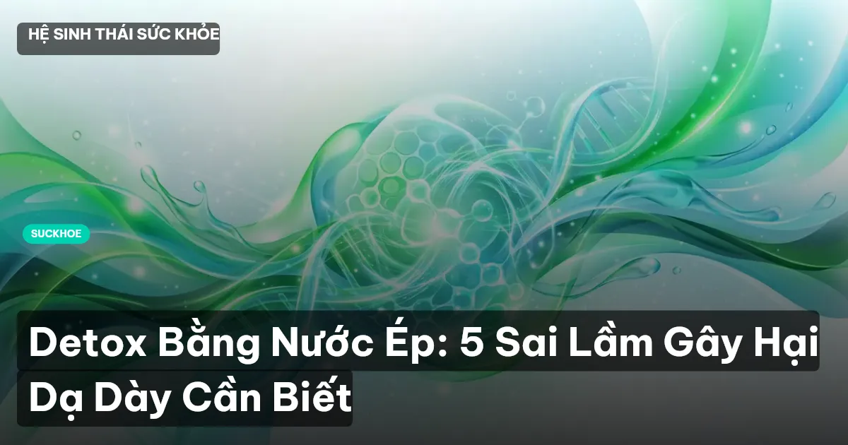 Detox Bằng Nước Ép: 5 Sai Lầm Gây Hại Dạ Dày Cần Biết