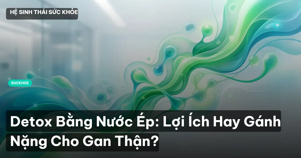 Detox Bằng Nước Ép: Lợi Ích Hay Gánh Nặng Cho Gan Thận?