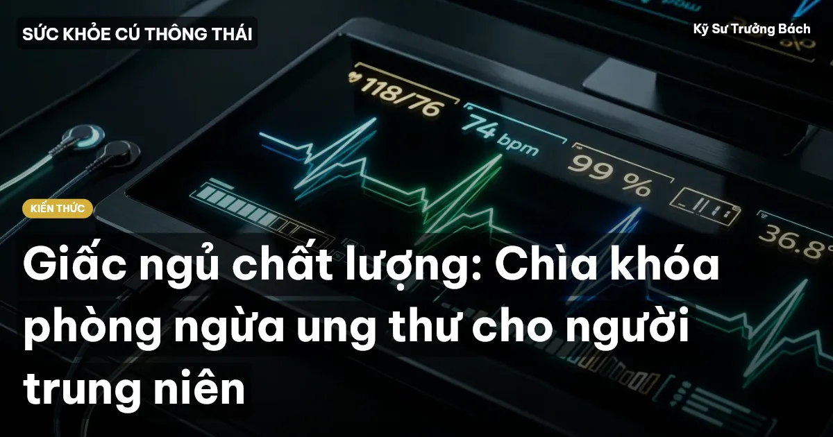 Giấc ngủ chất lượng: Chìa khóa phòng ngừa ung thư cho người trung niên