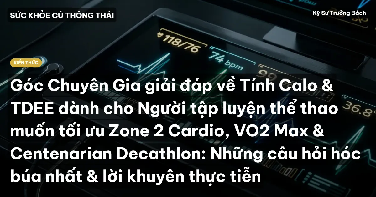 Góc Chuyên Gia giải đáp về Tính Calo & TDEE dành cho Người tập luyện thể thao muốn tối ưu Zone 2 Cardio, VO2 Max & Centenarian Decathlon: Những câu hỏi hóc búa nhất & lời khuyên thực tiễn