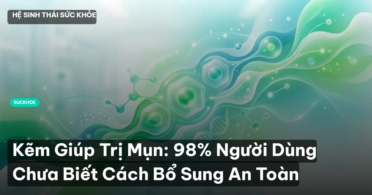 Kẽm Giúp Trị Mụn: 98% Người Dùng Chưa Biết Cách Bổ Sung An Toàn
