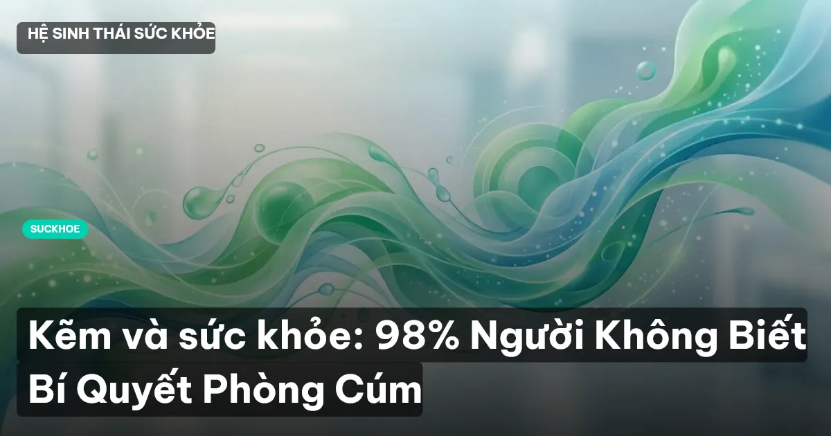 Kẽm và sức khỏe: 98% Người Không Biết Bí Quyết Phòng Cúm