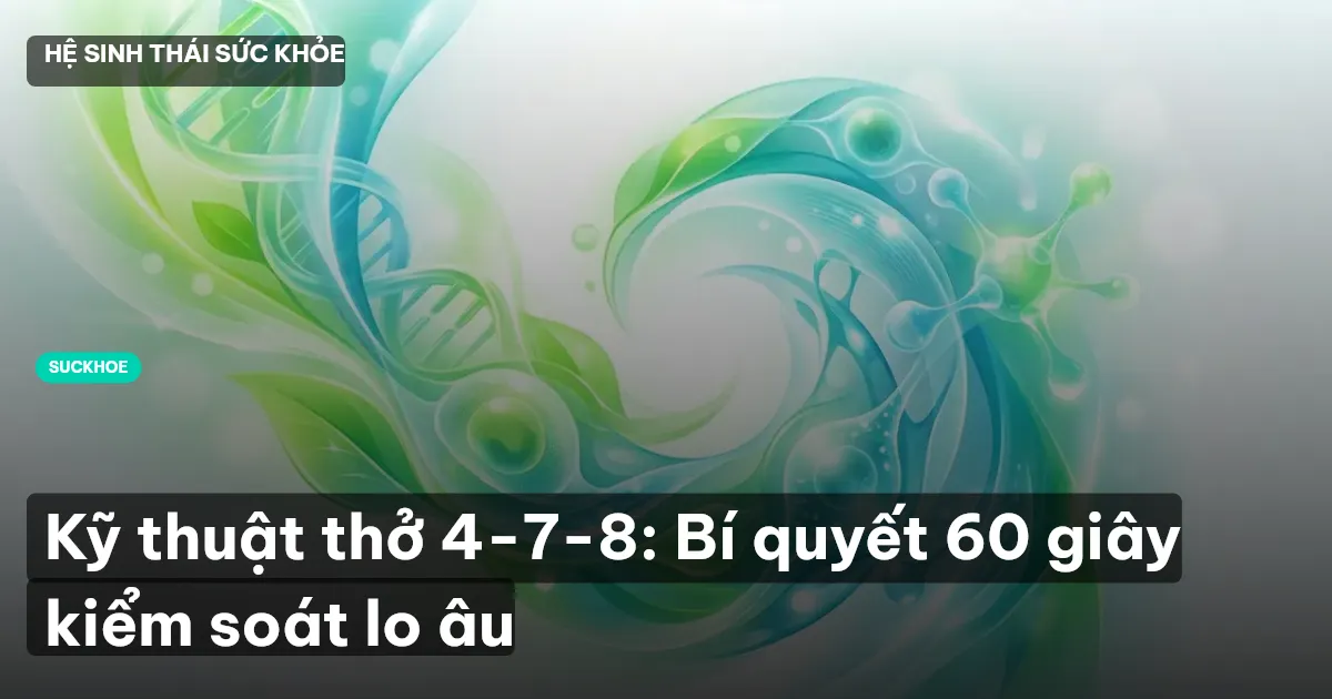 Kỹ thuật thở 4-7-8: Bí quyết 60 giây kiểm soát lo âu