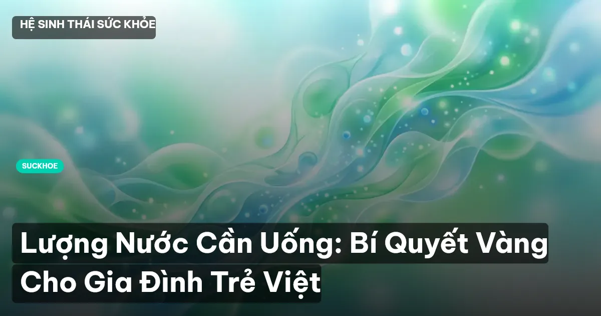 Lượng Nước Cần Uống: Bí Quyết Vàng Cho Gia Đình Trẻ Việt
