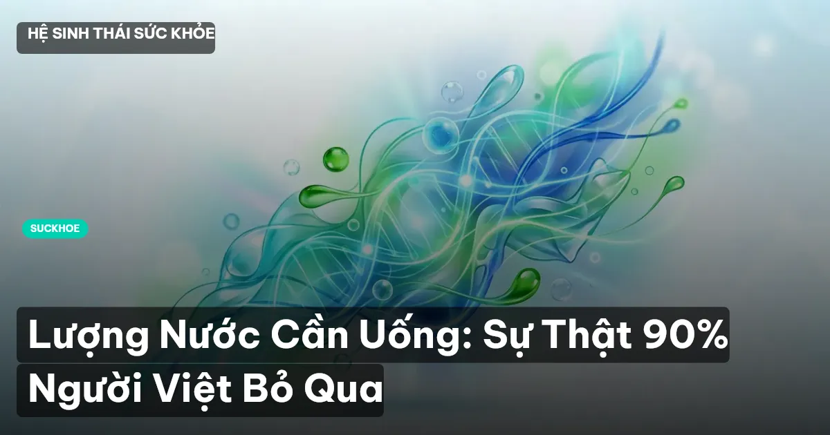 Lượng Nước Cần Uống: Sự Thật 90% Người Việt Bỏ Qua