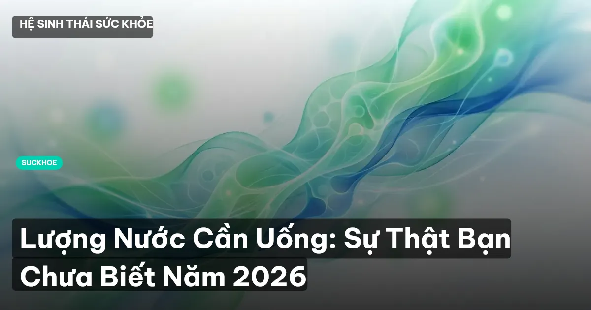 Lượng Nước Cần Uống: Sự Thật Bạn Chưa Biết Năm 2026