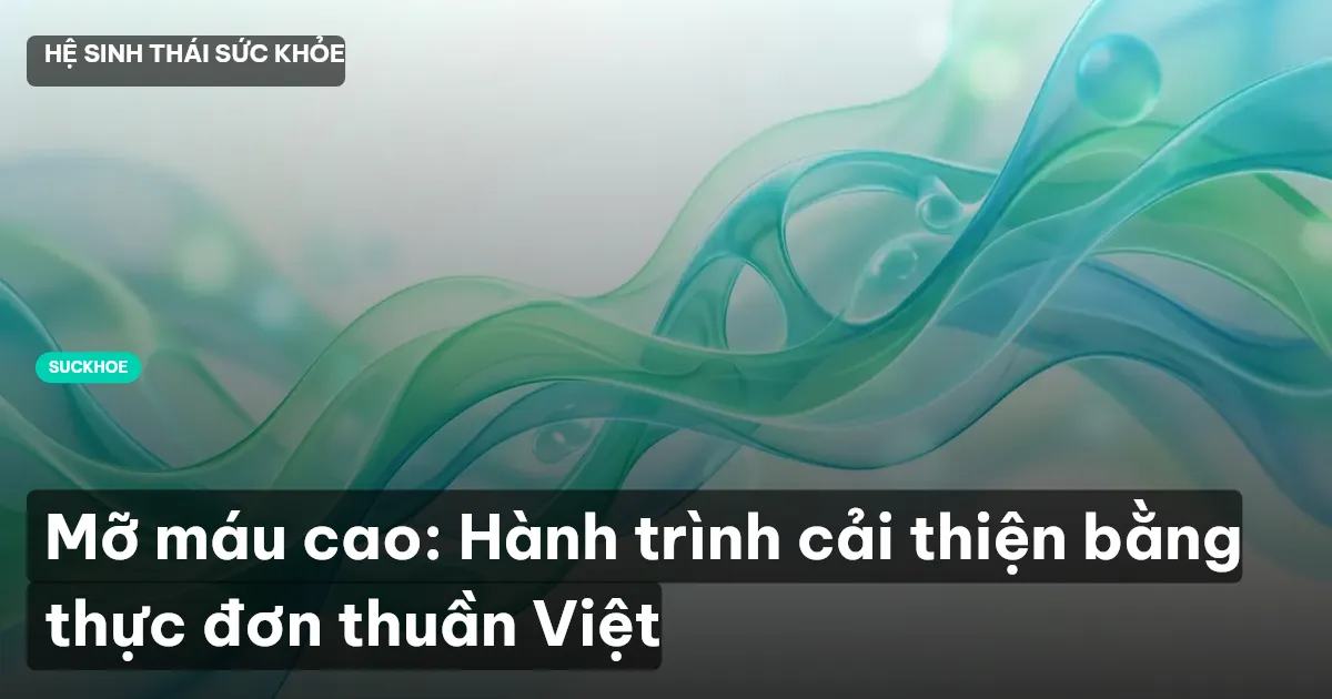 Mỡ máu cao: Hành trình cải thiện bằng thực đơn thuần Việt