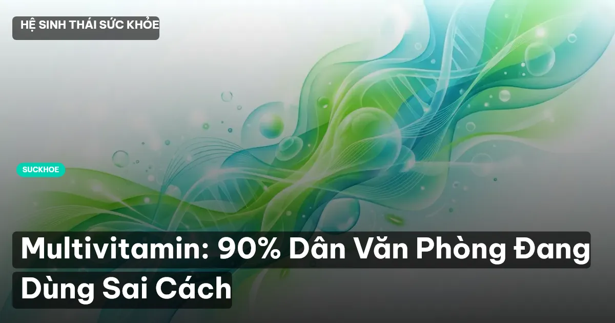Multivitamin: 90% Dân Văn Phòng Đang Dùng Sai Cách