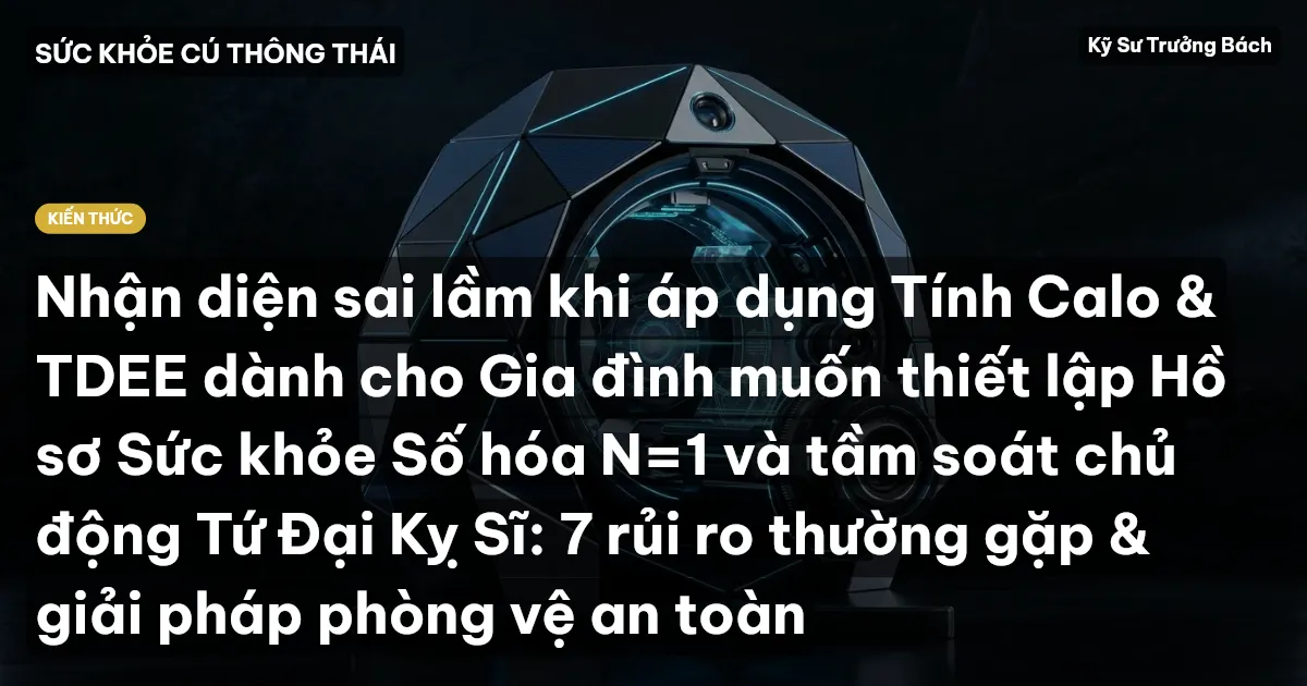 Nhận diện sai lầm khi áp dụng Tính Calo & TDEE dành cho Gia đình muốn thiết lập Hồ sơ Sức khỏe Số hóa N=1 và tầm soát chủ động Tứ Đại Kỵ Sĩ: 7 rủi ro thường gặp & giải pháp phòng vệ an toàn