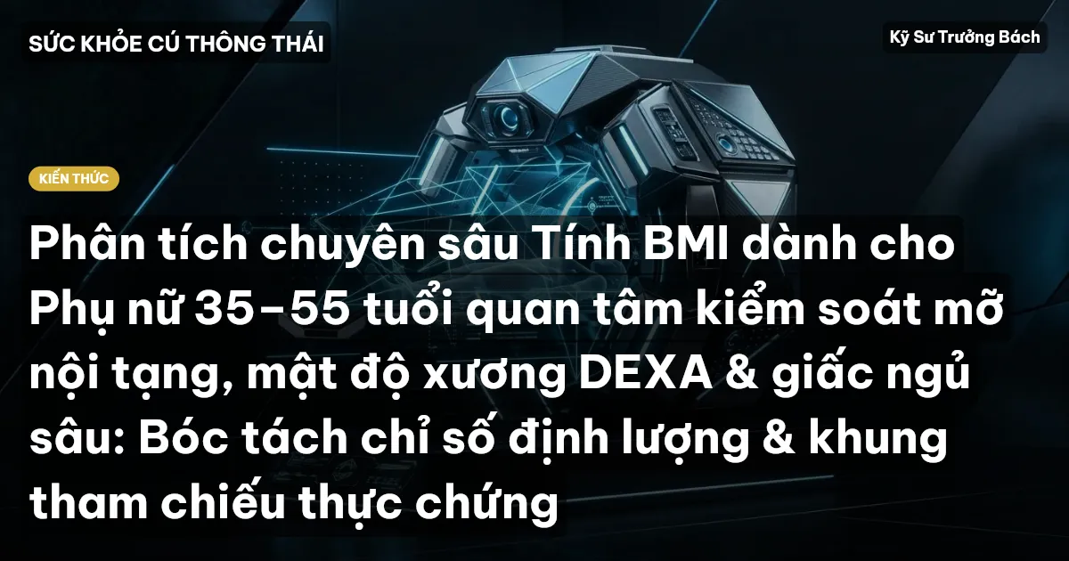 Phân tích chuyên sâu Tính BMI dành cho Phụ nữ 35–55 tuổi quan tâm kiểm soát mỡ nội tạng, mật độ xương DEXA & giấc ngủ sâu: Bóc tách chỉ số định lượng & khung tham chiếu thực chứng