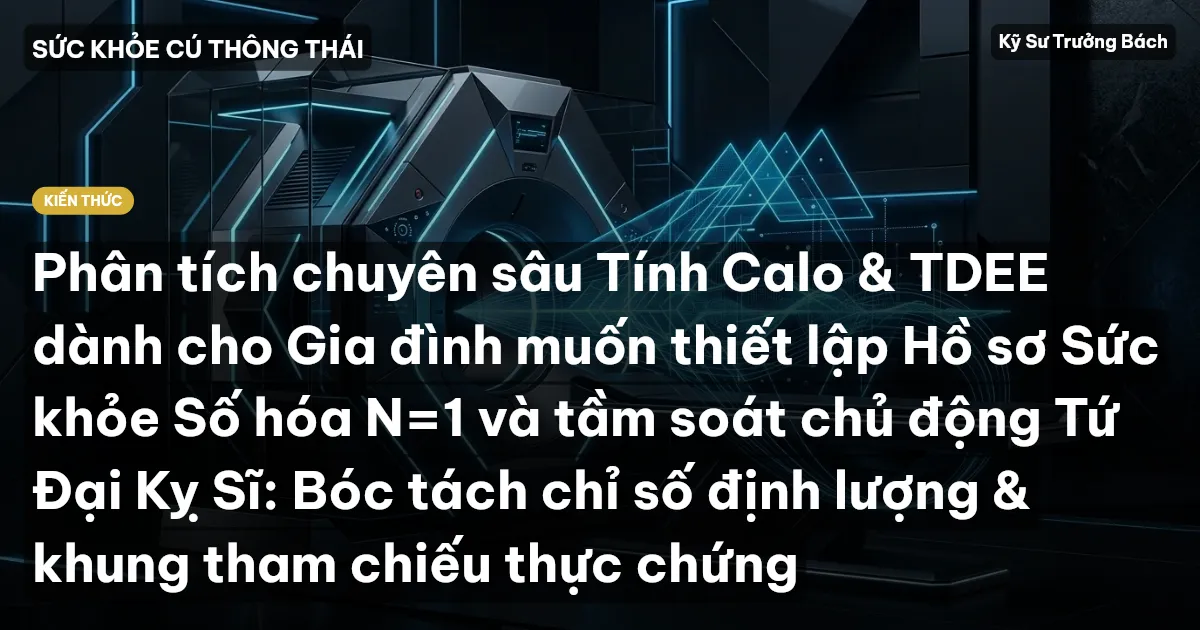 Phân tích chuyên sâu Tính Calo & TDEE dành cho Gia đình muốn thiết lập Hồ sơ Sức khỏe Số hóa N=1 và tầm soát chủ động Tứ Đại Kỵ Sĩ: Bóc tách chỉ số định lượng & khung tham chiếu thực chứng