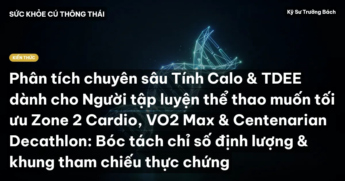 Phân tích chuyên sâu Tính Calo & TDEE dành cho Người tập luyện thể thao muốn tối ưu Zone 2 Cardio, VO2 Max & Centenarian Decathlon: Bóc tách chỉ số định lượng & khung tham chiếu thực chứng