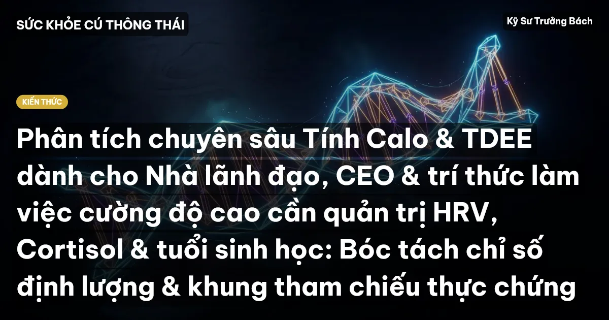 Phân tích chuyên sâu Tính Calo & TDEE dành cho Nhà lãnh đạo, CEO & trí thức làm việc cường độ cao cần quản trị HRV, Cortisol & tuổi sinh học: Bóc tách chỉ số định lượng & khung tham chiếu thực chứng