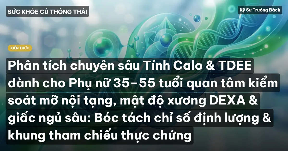 Phân tích chuyên sâu Tính Calo & TDEE dành cho Phụ nữ 35–55 tuổi quan tâm kiểm soát mỡ nội tạng, mật độ xương DEXA & giấc ngủ sâu: Bóc tách chỉ số định lượng & khung tham chiếu thực chứng