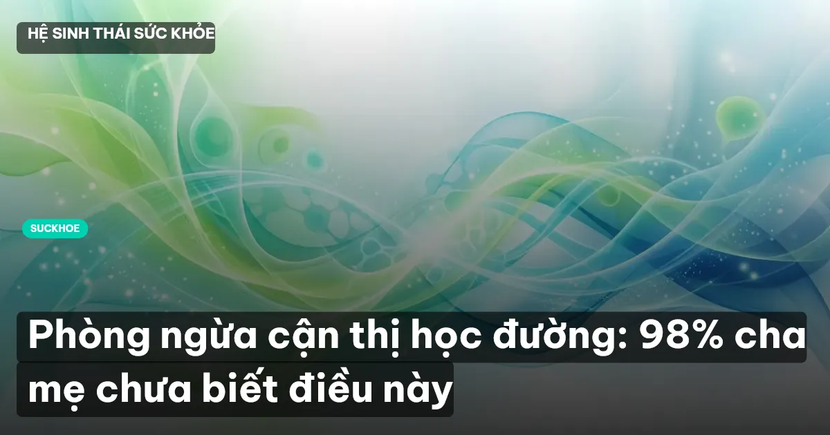 Phòng ngừa cận thị học đường: 98% cha mẹ chưa biết điều này
