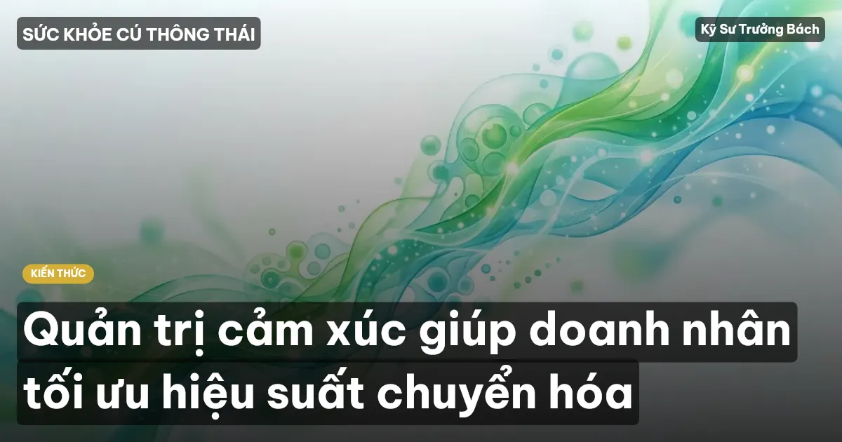 Quản trị cảm xúc giúp doanh nhân tối ưu hiệu suất chuyển hóa