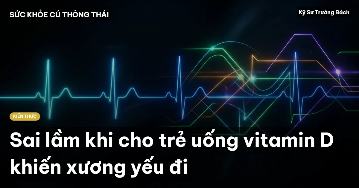Sai lầm khi cho trẻ uống vitamin D khiến xương yếu đi